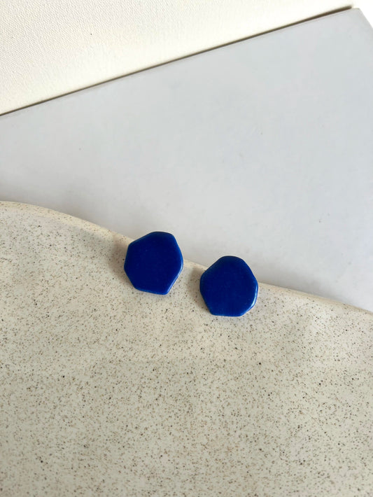 Boucles d'oreilles Amorfo bleu